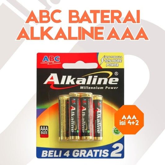 ABC BATERAI ALKALINE AAA 4+2