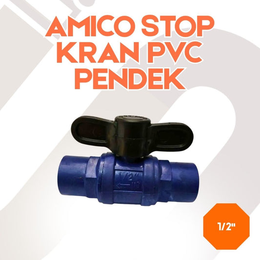 AMICO STOP KRAN PVC PENDEK 1/2"